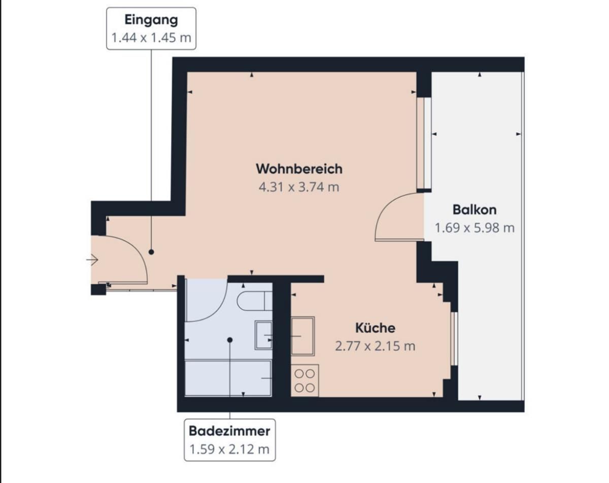 1.5 Zimmer Wohnung - 9