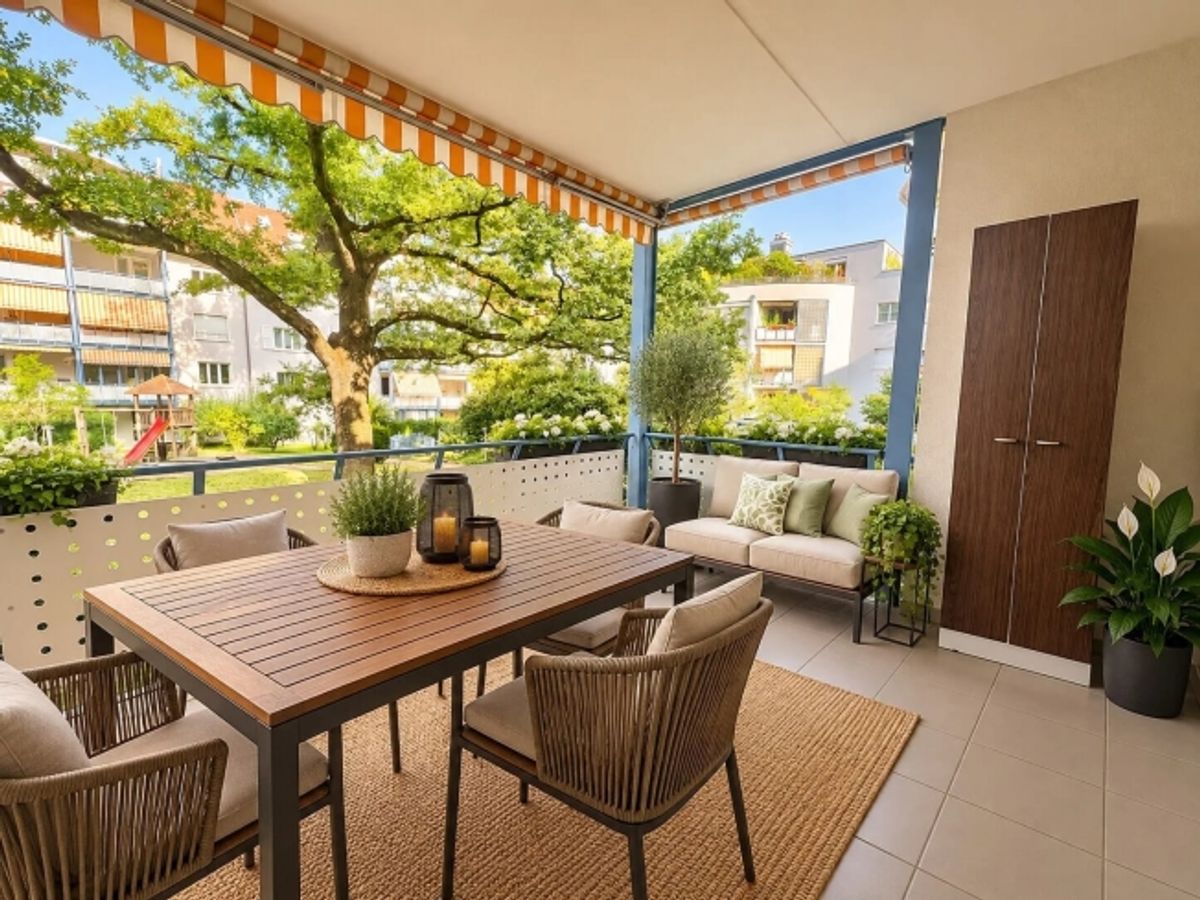 3.5-Zimmer-Wohnung mit gedecktem Balkon in Binningen mieten - 0