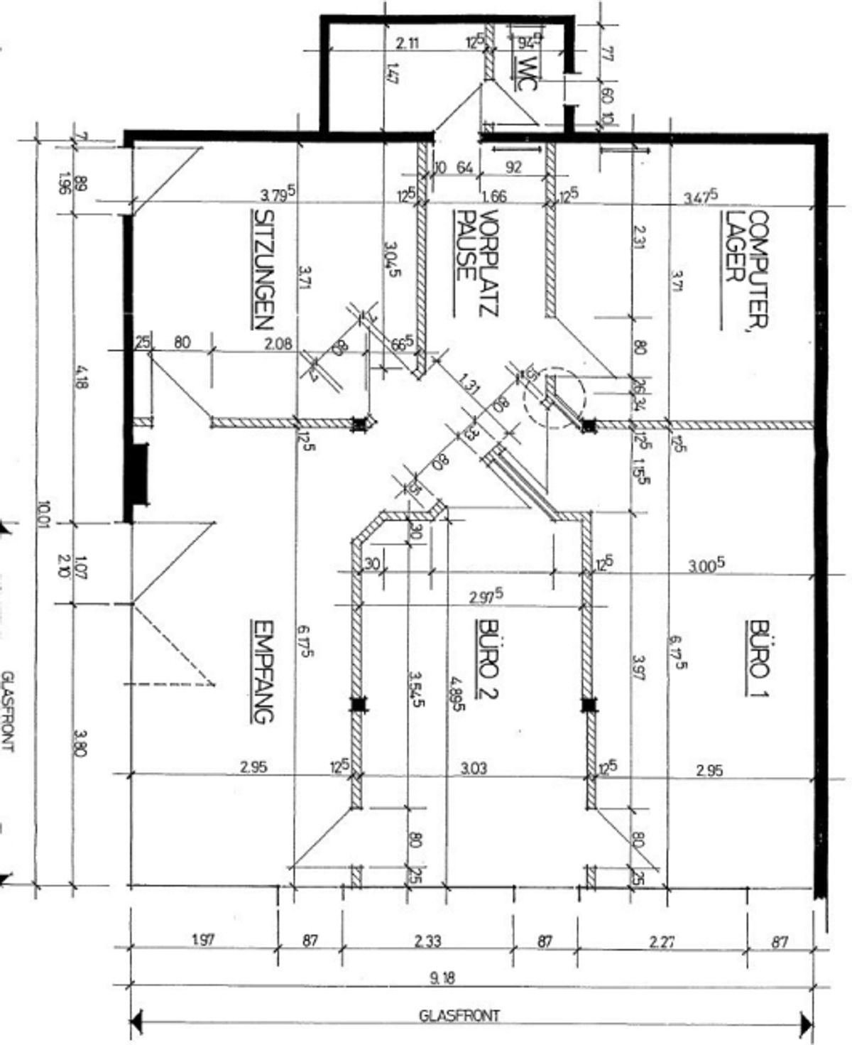 Büro-Praxis-Geschäfts-Räumlichkeiten (4 Räume+WC) ca. 97m2 im EG - 10