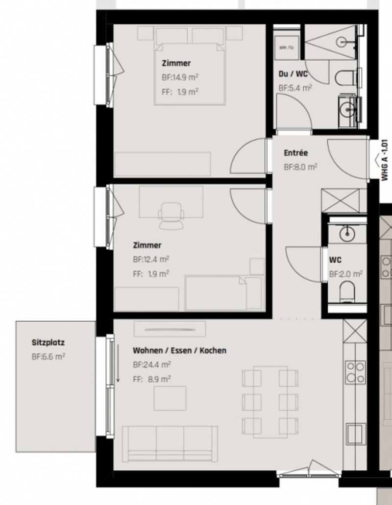 ERSTBEZUG per 01.11 Exklusiver Neubau Gartenwohnung im Zentrum von St. Gallen - 5