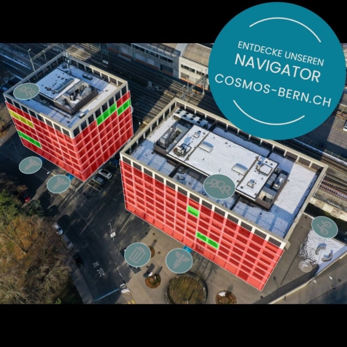 Moderne 2.5-ZWG mit riesiger gemeinsamer Dachterrasse - 8