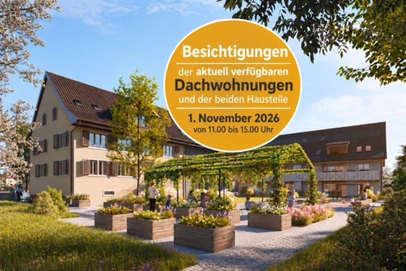 TAG DER OFFENEN TÜR | 1. November 2026, 11.00-15.00 Uhr - Exklusive Dachwohnungen & Hausteile entdecken! - 1